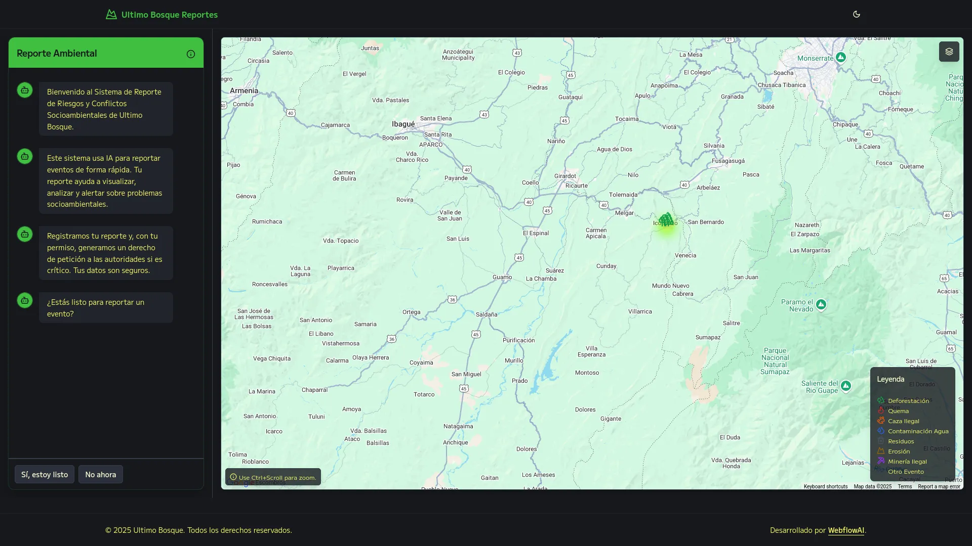 Chatbot Ecológico IA - El Último Bosque